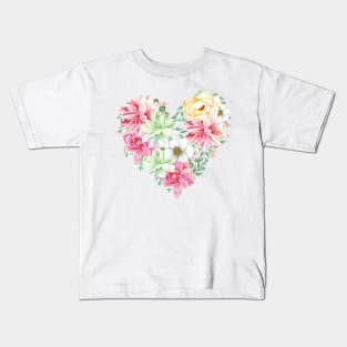 Flowers heart Kids T-Shirt